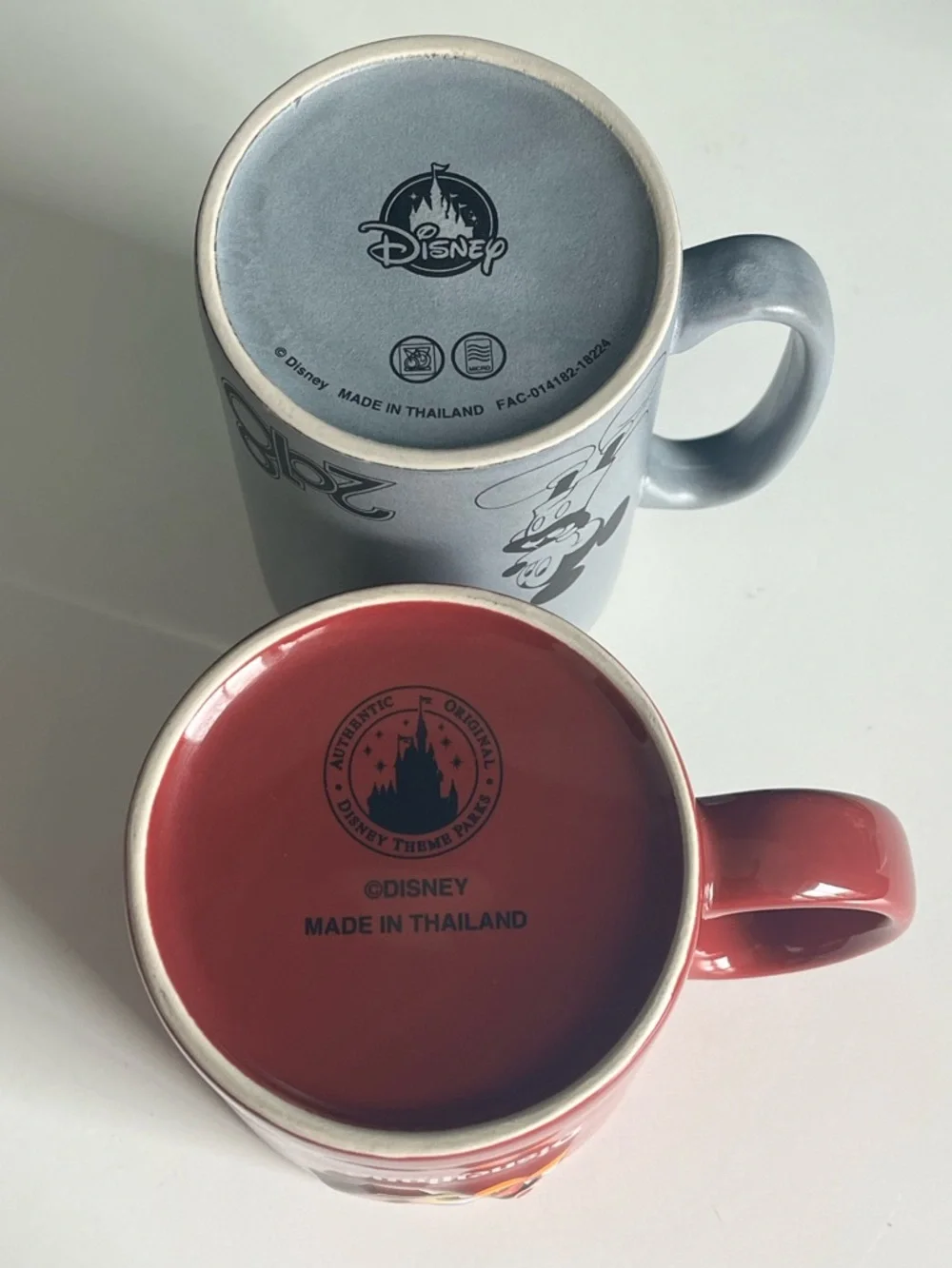 Disneyland 2007 & 2018 Walt Disney World Mickey Mouse Mugs Cups Souvenir